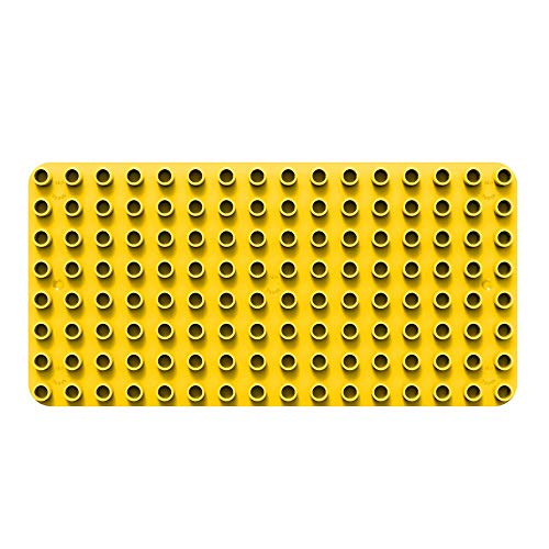 BiOBUDDi Grundplatte Bauplatte Gelb Sonnengelb 16 x 8 Noppen (25x12,5cm), 100% kompatibel mit LEGO & duplo, klimaneutral hergestellt in EU (Niederlande), 85% Bioplastik, BB-0017 von Liberty House Toys