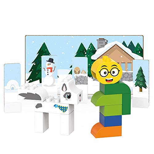 BiOBUDDi BB-0143 - Bausatz Schnee Wanderer, biologische Bausteine zum Stecken, kompatibel zu anderen Marken, hergestellt aus Bio Kunststoff, 18 Klemmbausteine, Spielhintergrund und Pappspielfiguren BiOBUDDi BB-0143 - Bausatz Schnee Wanderer, biologische Bausteine zum Stecken, kompatibel zu anderen Marken, hergestellt aus Bio Kunststoff, 18 Klemmbausteine, Spielhintergrund und Pappspielfiguren von BIOBUDDI