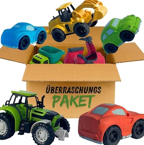 BIOPLAY® Spielzeug Auto & Flugzeug [10er Überraschungs-Spar-Set] aus nachhaltigem Bio-Kunststoff | B-Ware mit kleinen Verpackungsschäden | Sandkasten Spielzeug ab 1 Jahr | für Kindergarten von BIOPLAY