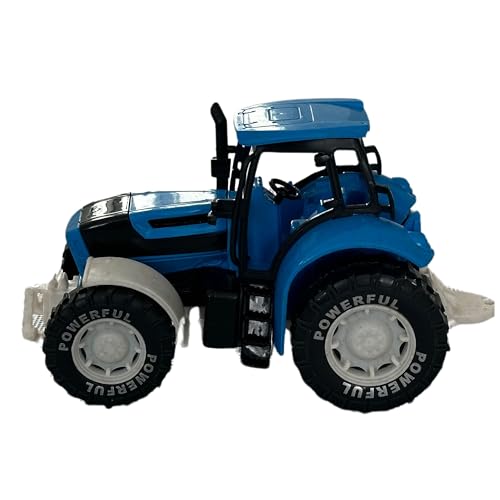 BIOPLAY® Spielzeug Traktor blau aus nachhaltigem Bio-Kunststoff | für drinnen und Outdoor | Kinderspielzeug 36 Monate | Sandspielzeug | Bulldog | Trecker von BIOPLAY