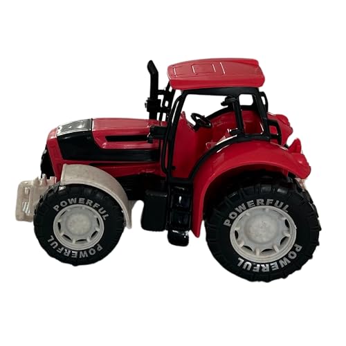 BIOPLAY® Trecker Spielzeug ab 3 Jahre rot aus Bio-Kunststoff | für drinnen und Outdoor | Traktor rot Spielzeug | Sandspielzeug | Bulldog | nachhaltig von BIOPLAY