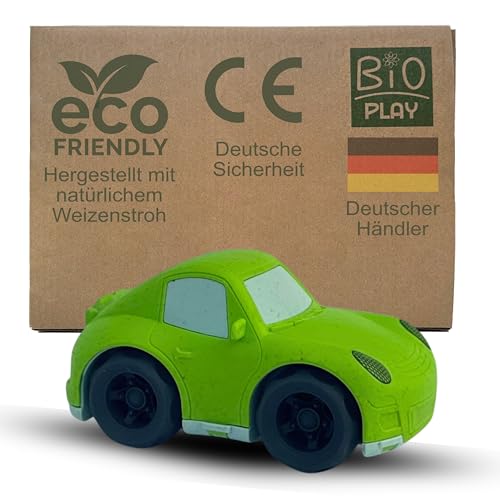 BIOPLAY® Spielzeugrennauto Porsche-Style grün | Bio Kunststoff | Nachhaltiges Spielzeug ab 18 Monate für Jungen und Mädchen | Indoor und Outdoor von BIOPLAY