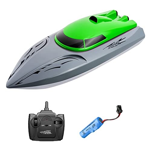 BIOSA Ferngesteuertes Boot for Pools und Seen, 20KM/H 2.4 GHz Wasserdichtes RC Boot Spielzeug Outdoor Adventure Elektro-Rennboote for Kinder und Erwachsene von BIOSA