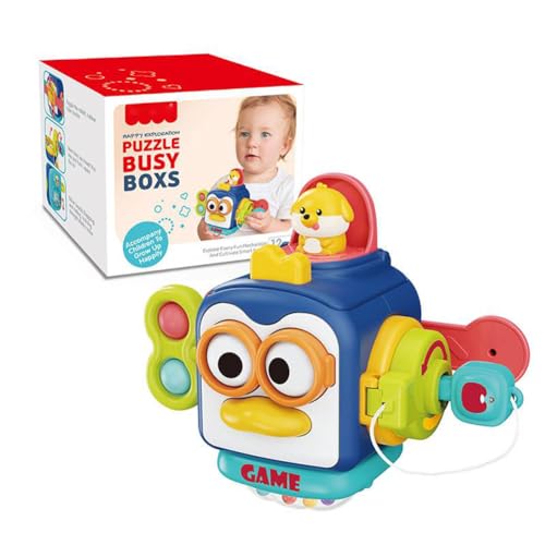BIOSA Interaktives Zappelspielzeug in Pinguinform, kreatives Montessori-Würfelspielzeug, Hand-Auge-Koordinationsspielzeug, frei, for Babys ab 12 Monaten von BIOSA