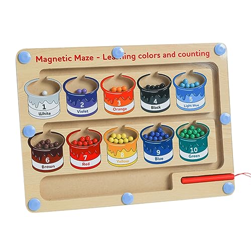 BIOSA Stahlkugel-Kunsttafel mit Magnetstift und Perlen, magnetisches Stahlkugel-Zeichenbrett, Montessori-Bildungsspielzeug, mehrere Spielmöglichkeiten for Kinder und Kleinkinder von BIOSA