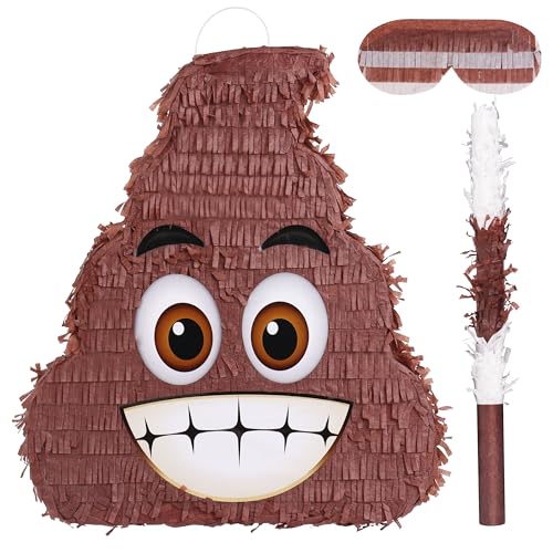 BIRCHIO Meerjungfrauen Pinata Set mit Augenbinde und Fledermaus (42 x 32 x 10 cm), Pinjata für Kinder, perfekt für Geburtstag und Dekoration von BIRCHIO