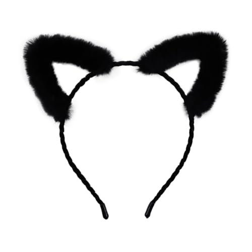 BIRLOZA Katzenohren Stirnband, Katze Haarbänder Haarschmuck, für Mädchen Damen Kostüm Parteien Deko, 1 Pcs von BIRLOZA