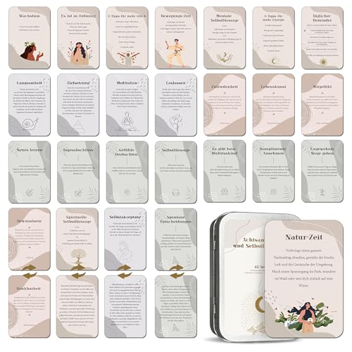 45 Affirmationskarten für Frauen, Erwachsene, Achtsamkeitskarten Mindfulness & Attention, Meditation Zubehör, Positive Affirmationen Karten, Motivationskarten, Reflexionskarten, Meditationskarten 45 Affirmationskarten für Frauen, Erwachsene, Achtsamkeitskarten Mindfulness & Attention, Meditation Zubehör, Positive Affirmationen Karten, Motivationskarten, Reflexionskarten, Meditationskarten von BIROYAL