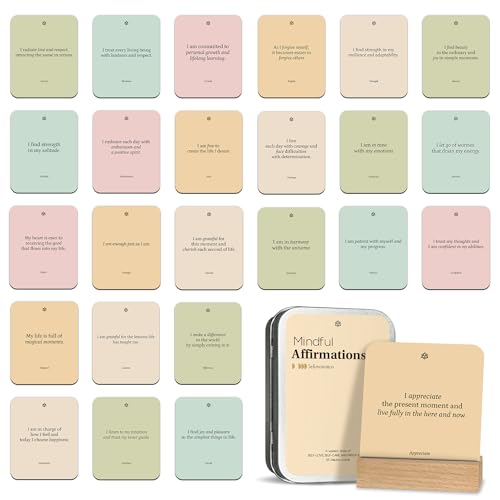 BIROYAL Positive Thinking Cards Simple English Wooden Seat BIROYAL Positive Thinking Cards Simple English Wooden Seat von BIROYAL