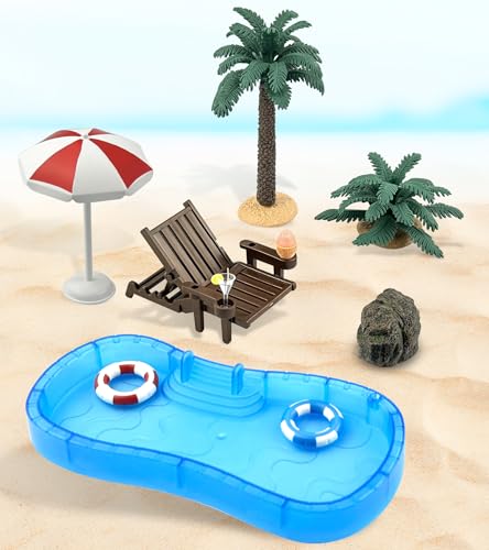 BITEFU 10 Sets Miniatur-Deko-Sets, inklusive Strandstuhl, Sonnenschirmstrand, Miniatur Essen, Trinken Miniaturund anderem Miniatur-Strandzubehör, passend für Puppenhaus,Geburtstagsgeschenk BITEFU 10 Sets Miniatur-Deko-Sets, inklusive Strandstuhl, Sonnenschirmstrand, Miniatur Essen, Trinken Miniaturund anderem Miniatur-Strandzubehör, passend für Puppenhaus,Geburtstagsgeschenk von BITEFU