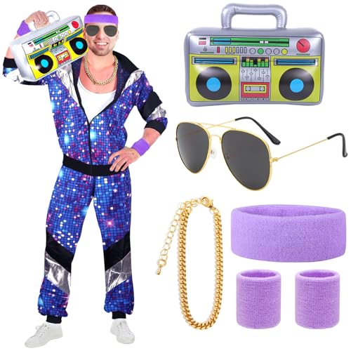 90er 80er Jahre Outfit Herren Damen Mottoparty 80er Trainingsanzug Retro Jogginganzug Accessoire 80er Jahre Kostüm Herren Damen Karneval 80er Jahre Kleidung Disco New Kids Kostüm Herren Fasching XXL 90er 80er Jahre Outfit Herren Damen Mottoparty 80er Trainingsanzug Retro Jogginganzug Accessoire 80er Jahre Kostüm Herren Damen Karneval 80er Jahre Kleidung Disco New Kids Kostüm Herren Fasching XXL von BITOWO
