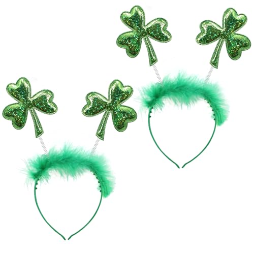 BITOWO St. Patricks Day Stirnband St. Patricks Day Zubehör Kleeblatt Kopf Boppers Herren Damen Kinder Irisch Grün St. Patrick's Day Stirnband Paddys Day Zubehör Irisches Stirnband (Grün-1) von BITOWO