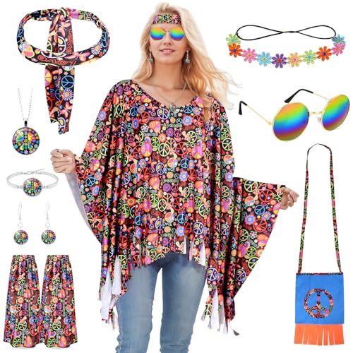 BITOYO Hippie Kostüm Damen (A) von BITOYO