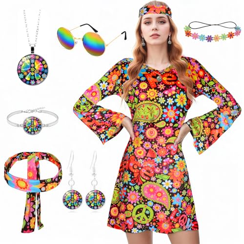 BITOYO Hippie Kostüm Damen (S) von BITOYO