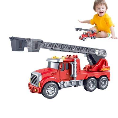 BITTU Reibungsfahrzeugspielzeug - Simulierte Baufahrzeugspielzeuge mit Lichtern und Geräuschen | BAU-LKW-Spielzeug für Kinder, Jungen und Mädchen ab 4 Jahren, BAU-LKWs von BITTU