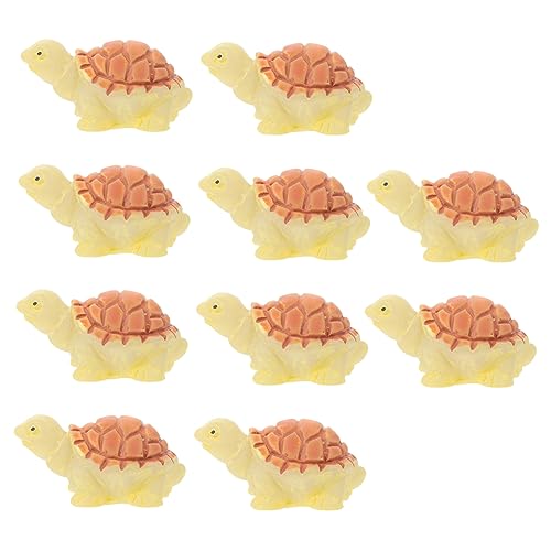 BIUDECO 10 Stück Teiliges Aquarium Schildkröten Deko aus Wasserneutralem Resin Realistische Miniatur Ornamente für Fischbecken Lebensechte Simulation für Aquarien von BIUDECO