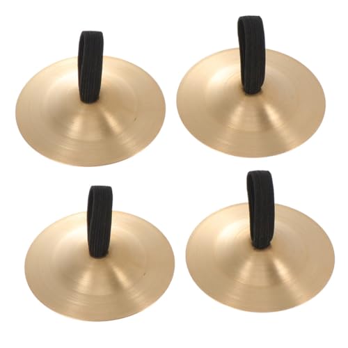 BIUDECO 2 Stück Fingerzimbeln aus Massivem Kupfer Teiliges Langlebige Bauchtanz Becken für Musikspielzeug Eltern Junge Mädchen Interaktion Sicher und Einfach zu Bedienen von BIUDECO