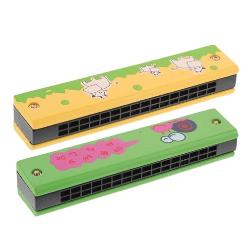 BIUDECO 2 Stück Holz Mundharmonika Teiliges Kindgerechtes Musikinstrument mit Cartoon Design Leicht zu Greifen und Spielerisch Musik Lernen für Anfänger Jungen Mädchen BIUDECO 2 Stück Holz Mundharmonika Teiliges Kindgerechtes Musikinstrument mit Cartoon Design Leicht zu Greifen und Spielerisch Musik Lernen für Anfänger Jungen Mädchen von BIUDECO
