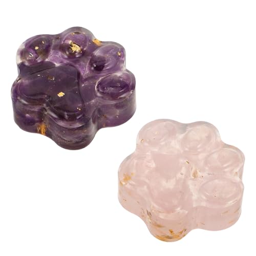 BIUDECO 2 Stück Katzenpfoten-Amethyst- : Taschen-edelstein- -skulptur, arbeitstisch, Schreibtisch- -Kollektion Für Ihre Lieben, Haustier-gedenkornament BIUDECO 2 Stück Katzenpfoten-Amethyst- : Taschen-edelstein- -skulptur, arbeitstisch, Schreibtisch- -Kollektion Für Ihre Lieben, Haustier-gedenkornament von BIUDECO