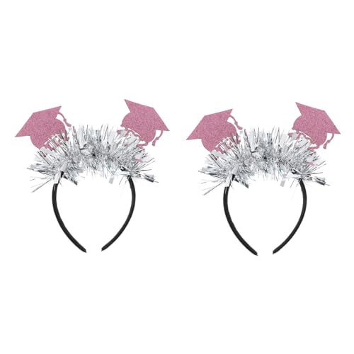 BIUDECO 2 Stück Teiliges Abschluss Haarreifen Rosa Mini Doktorhut Haarband Abschlussfeier Deko Leichter Bequemer Haarschmuck für Abi Party Kostüm und Cosplay BIUDECO 2 Stück Teiliges Abschluss Haarreifen Rosa Mini Doktorhut Haarband Abschlussfeier Deko Leichter Bequemer Haarschmuck für Abi Party Kostüm und Cosplay von BIUDECO