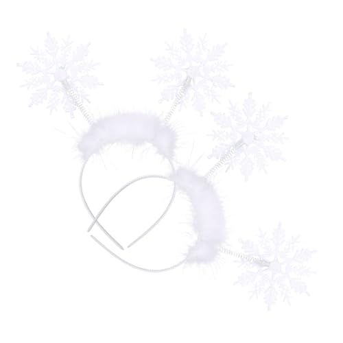 BIUDECO 2 Stück Weißes Schneeflocken Haarreife Weihnachts Haarschmuck Glitzerndes Haarband für Xmas Party Festliche Dekoration für Damen und Mädchen BIUDECO 2 Stück Weißes Schneeflocken Haarreife Weihnachts Haarschmuck Glitzerndes Haarband für Xmas Party Festliche Dekoration für Damen und Mädchen von BIUDECO