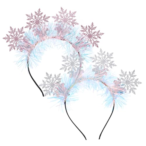 BIUDECO 2 Weihnachtliches Schneeflocken Stirnbänder aus Filz Glitzernd Robust und Leicht Komfortabel für Festliche Partys und Cosplay Modisches Haar Accessoire für Feiertage BIUDECO 2 Weihnachtliches Schneeflocken Stirnbänder aus Filz Glitzernd Robust und Leicht Komfortabel für Festliche Partys und Cosplay Modisches Haar Accessoire für Feiertage von BIUDECO
