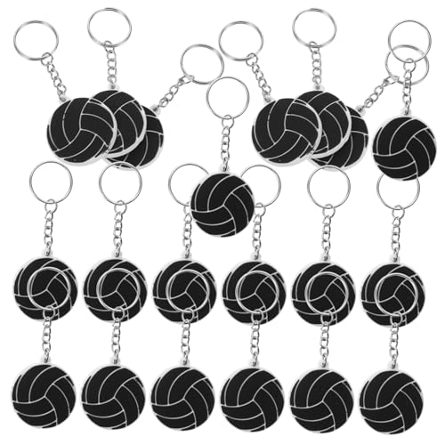 BIUDECO 20 Stück Teiliges Volleyball Schlüsselanhänger PVC Leichter Sportanhänger Stylischer Taschen und Rucksack Schmuck Dekoratives Volleyball Accessoire für Fans Spieler und von BIUDECO