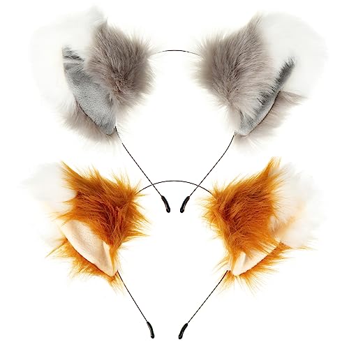 BIUDECO 2Stücke Flauschige Fuchsohren Haar Entzückende Kopfbedeckung für Festivals Halloween Kostümpartys und Bühnenaufführungen aus Hochwertigem Sicher und Langlebig BIUDECO 2Stücke Flauschige Fuchsohren Haar Entzückende Kopfbedeckung für Festivals Halloween Kostümpartys und Bühnenaufführungen aus Hochwertigem Sicher und Langlebig von BIUDECO