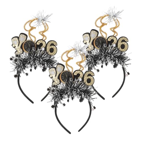 BIUDECO 3 Stück Glitzer Year Stirnband Festliches Haarband mit Sternen und Pailletten für Damen und Mädchen Leichtes Party Accessoire für Silvesterfeiern und Foto Requisiten BIUDECO 3 Stück Glitzer Year Stirnband Festliches Haarband mit Sternen und Pailletten für Damen und Mädchen Leichtes Party Accessoire für Silvesterfeiern und Foto Requisiten von BIUDECO