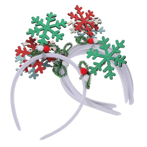 BIUDECO 4 Stück Glitzernde Schneeflocken Haarreifen Weihnachtskopfband Festliche Winteraccessoires für Damen und Mädchen Weihnachtsfeier Kostüm Schmuck BIUDECO 4 Stück Glitzernde Schneeflocken Haarreifen Weihnachtskopfband Festliche Winteraccessoires für Damen und Mädchen Weihnachtsfeier Kostüm Schmuck von BIUDECO
