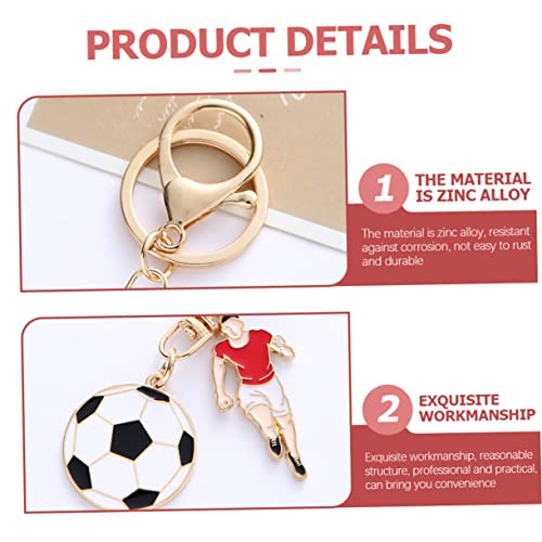 BIUDECO 4 Stück Teiliges Fußball Schlüsselanhänger Zinklegierung Korrosionsbeständig und Langlebig Praktische Sport Keychains als Taschenanhänger und für Fußballfans für Partydeko und BIUDECO 4 Stück Teiliges Fußball Schlüsselanhänger Zinklegierung Korrosionsbeständig und Langlebig Praktische Sport Keychains als Taschenanhänger und für Fußballfans für Partydeko und von BIUDECO