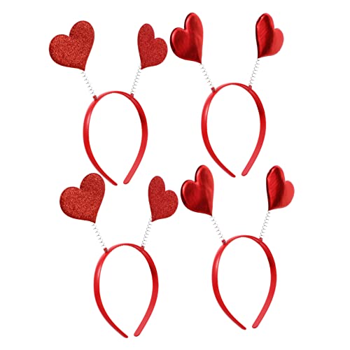 BIUDECO 4 Stück Teiliges Liebestags Haarreif mit Herzen Roter Haarschmuck für Damen Romantische Stirnbänder als Foto Accessoires und Party Dekoration BIUDECO 4 Stück Teiliges Liebestags Haarreif mit Herzen Roter Haarschmuck für Damen Romantische Stirnbänder als Foto Accessoires und Party Dekoration von BIUDECO