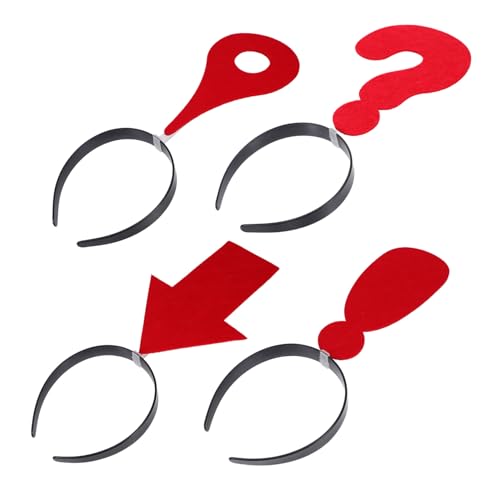 BIUDECO 4 Teiliges Rotes Stirnband mit Elastischen Modischen Haarbändern für Damen Lustige Symbole Ausrufezeichen Fragezeichen Standort für Karneval Halloween Geburtstagsfeiern und BIUDECO 4 Teiliges Rotes Stirnband mit Elastischen Modischen Haarbändern für Damen Lustige Symbole Ausrufezeichen Fragezeichen Standort für Karneval Halloween Geburtstagsfeiern und von BIUDECO
