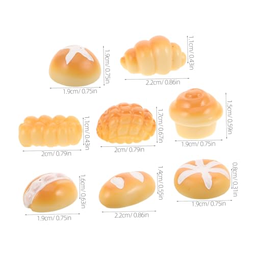 BIUDECO 40 Stück Miniatur Brotfiguren Realistische Künstliche Brotdarstellung Resin Mini Lebensmittel für Puppenhaus DIY Basteln Mikrolandschaft Dekoration von BIUDECO