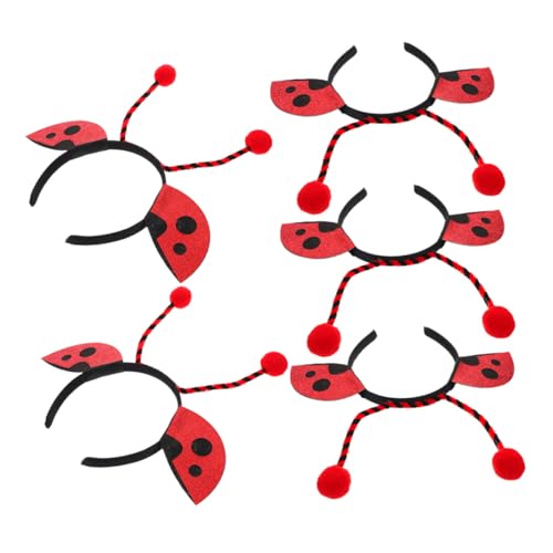 BIUDECO 5 Stück Marienkäfer Haarreife mit Kleinen Antennen Leichte und Bequeme Insekten Accessoires für Frauen und Verspieltes Design für Karneval Festivals und Partys BIUDECO 5 Stück Marienkäfer Haarreife mit Kleinen Antennen Leichte und Bequeme Insekten Accessoires für Frauen und Verspieltes Design für Karneval Festivals und Partys von BIUDECO