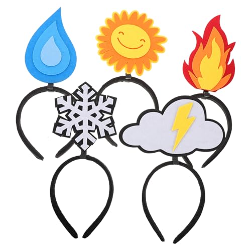 BIUDECO 5 Stück Teiliges Kreative Party Haarreifen aus Weichem Filz mit Flammen Schneeflocken Wolken und Wassertropfenmotiven für Erwachsene Leicht und Komfortabel für Geburtstags und BIUDECO 5 Stück Teiliges Kreative Party Haarreifen aus Weichem Filz mit Flammen Schneeflocken Wolken und Wassertropfenmotiven für Erwachsene Leicht und Komfortabel für Geburtstags und von BIUDECO