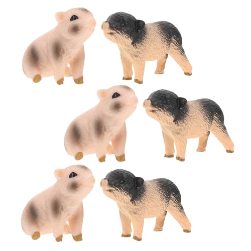BIUDECO 6 Stück Realistische Schweinefiguren: Miniatur-schweinstatue, Bauernhoftiere, Spielzeug, Süßes Rosa Schweinchen-Spielzeug, Tortenaufsätze, Feengarten-, Pädagogisches BIUDECO 6 Stück Realistische Schweinefiguren: Miniatur-schweinstatue, Bauernhoftiere, Spielzeug, Süßes Rosa Schweinchen-Spielzeug, Tortenaufsätze, Feengarten-, Pädagogisches von BIUDECO
