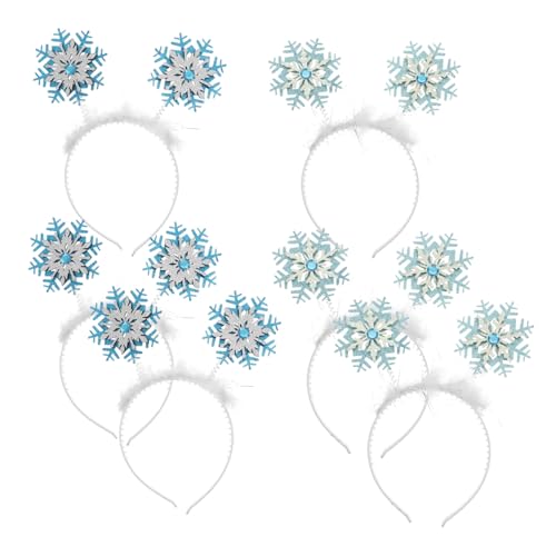 BIUDECO 6 Stück Teiliges Schneeflocken Haar mit Glitzerstaub Festlicher Kopfschmuck für Weihnachten Party und Kostüm Atmungsaktiv Komfortabel Langlebiges Stoffmaterial für Damen BIUDECO 6 Stück Teiliges Schneeflocken Haar mit Glitzerstaub Festlicher Kopfschmuck für Weihnachten Party und Kostüm Atmungsaktiv Komfortabel Langlebiges Stoffmaterial für Damen von BIUDECO