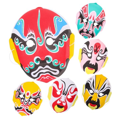 BIUDECO 6st Gesichtsverändernde Maske Der Sichuan-oper Katzenmaske Japanische Masken Chinesische Karneval-masken Maskerade-maske Vollgesichtsmasken Fuchsmaske China Cosplay Beflockung von BIUDECO