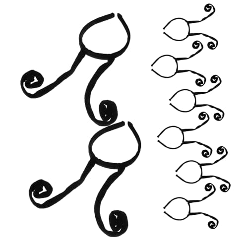 BIUDECO 8 Stück Teiliges Halloween Haarband Antennen Design Einzigartiger Schwarzer Haarschmuck für Damen Bequeme Rutschfeste Stirnbänder für Karneval Cosplay Fotografie und Partys von BIUDECO