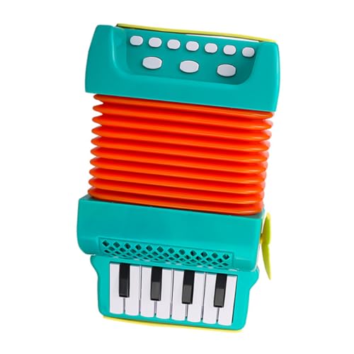 BIUDECO Akkordeon Musikinstrument für Vorschulkinder Geeignet für Musikförderung Handgriff Übungen und Motorische Fähigkeiten Grün ohne Batterien von BIUDECO