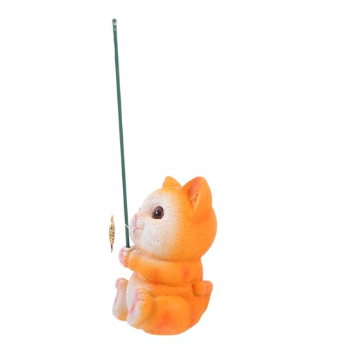 BIUDECO Katze Angeln Dekoration Resin Für Aquarium Lebensechte Fisch Tank Ornamente Für Aquarien Und Wohnräume BIUDECO Katze Angeln Dekoration Resin Für Aquarium Lebensechte Fisch Tank Ornamente Für Aquarien Und Wohnräume von BIUDECO