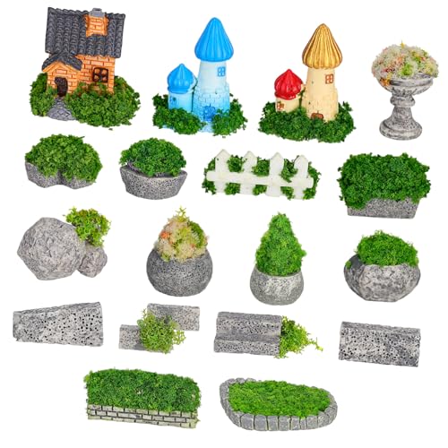 BIUDECO Miniatur Gartenfiguren aus Resin Vielfältige Miniaturen Wie Häuser und Pflanzen Filigrane Mini Dekoration für Feengärten Steingartenornamente und Puppenhaus Zubehör Leicht zu BIUDECO Miniatur Gartenfiguren aus Resin Vielfältige Miniaturen Wie Häuser und Pflanzen Filigrane Mini Dekoration für Feengärten Steingartenornamente und Puppenhaus Zubehör Leicht zu von BIUDECO