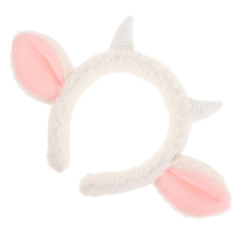 BIUDECO Plüsch Haarreif mit Süßen Schafshörnern und Weichen Ohren Kuscheliges Stirnband für Damen und Mädchen Bequemes Accessoire für Cosplay Festliche Tierkopfbedeckung in Weiß BIUDECO Plüsch Haarreif mit Süßen Schafshörnern und Weichen Ohren Kuscheliges Stirnband für Damen und Mädchen Bequemes Accessoire für Cosplay Festliche Tierkopfbedeckung in Weiß von BIUDECO
