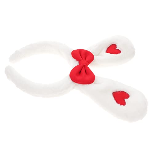 BIUDECO Plüsch Kaninchenohren Stirnband für Mädchen Weiches Leichtes Kopfband mit Süßen Hasenohren Elastischer Haarreif für Party Festival und Cosplay Bequemes Damen Haarband von BIUDECO