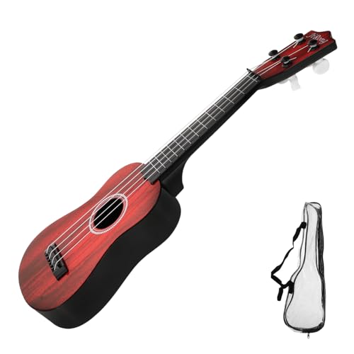BIUDECO Ukulele Holzoptik mit Tasche Einstellbare Saitenspannung Frühes Musik Lernspielzeug für Jungen und Mädchen Ab Jahren Simuliertes Gitarreninstrument Musikalischer Fähigkeiten BIUDECO Ukulele Holzoptik mit Tasche Einstellbare Saitenspannung Frühes Musik Lernspielzeug für Jungen und Mädchen Ab Jahren Simuliertes Gitarreninstrument Musikalischer Fähigkeiten von BIUDECO