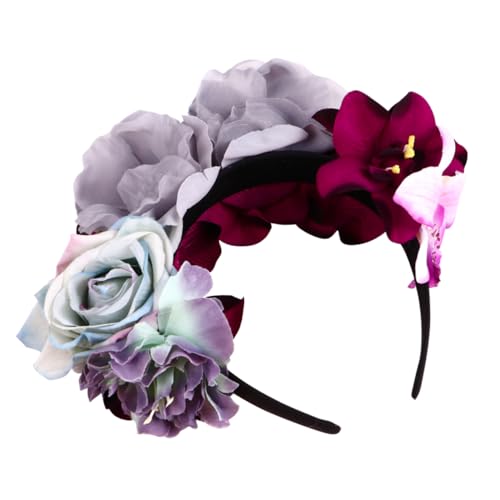 BIUDECO Vintage Halloween Haarschmuck Stoff Rosenblüte Haarkranz Party Kopfschmuck Damen Frauen für Kostüm Cosplay Karneval und Festliche Anlässe BIUDECO Vintage Halloween Haarschmuck Stoff Rosenblüte Haarkranz Party Kopfschmuck Damen Frauen für Kostüm Cosplay Karneval und Festliche Anlässe von BIUDECO