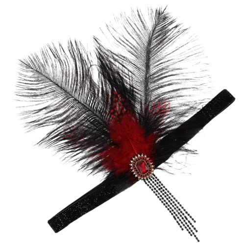 BIUDECO Vintage Rotes Haarband Damen Stil Haarschmuck mit Quaste für Hochzeit Party Cosplay Fasching Braut Accessoire Leicht und Stilvoll BIUDECO Vintage Rotes Haarband Damen Stil Haarschmuck mit Quaste für Hochzeit Party Cosplay Fasching Braut Accessoire Leicht und Stilvoll von BIUDECO