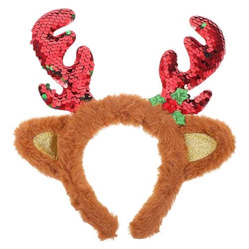 BIUDECO Weihnachtlicher Rentier haarreif mit Plüschgeweih Stabiles Stirnband für Festliche Partys Familienfeiern und Fotoshootings Charmantes Accessoire für Weihnachtslooks BIUDECO Weihnachtlicher Rentier haarreif mit Plüschgeweih Stabiles Stirnband für Festliche Partys Familienfeiern und Fotoshootings Charmantes Accessoire für Weihnachtslooks von BIUDECO