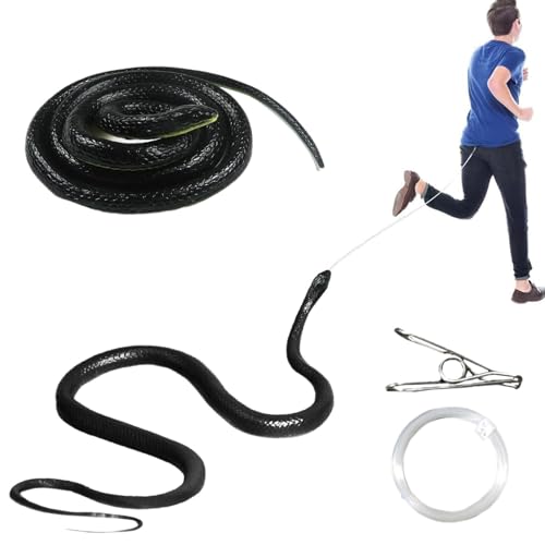 BIUDUI Snake Prank with String and Clip, Snake Prank, Clip On Snake Prank, Joke Snake On A String, Snake On A String Prank That Chases People, Snake Prank Never Gets Old von BIUDUI